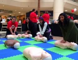 Volunteers provided Hands-Only CPR training at annual Save-A-Life Saturday events throughout the region.