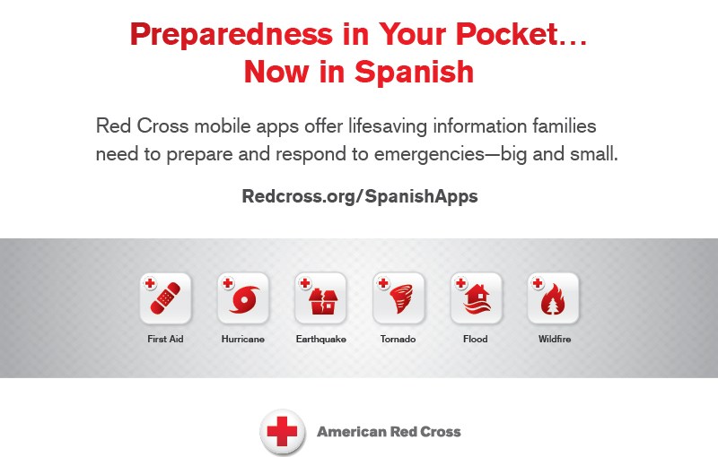 Red Cross Reminds Consumers About Free Spanish Apps  to Help Keep Families&nbsp;Safe