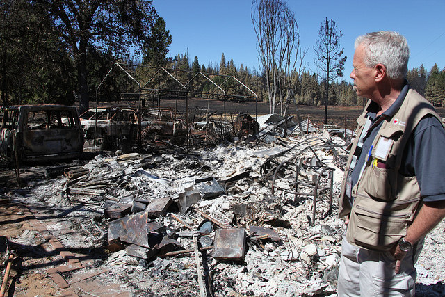 Rich visits one of the home sites ravaged by the Butte Fire
