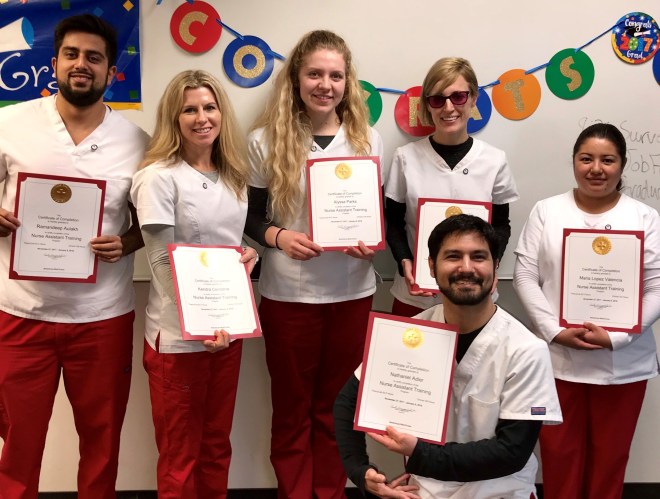 Nurse Assistant Training Graduates 1.8.18